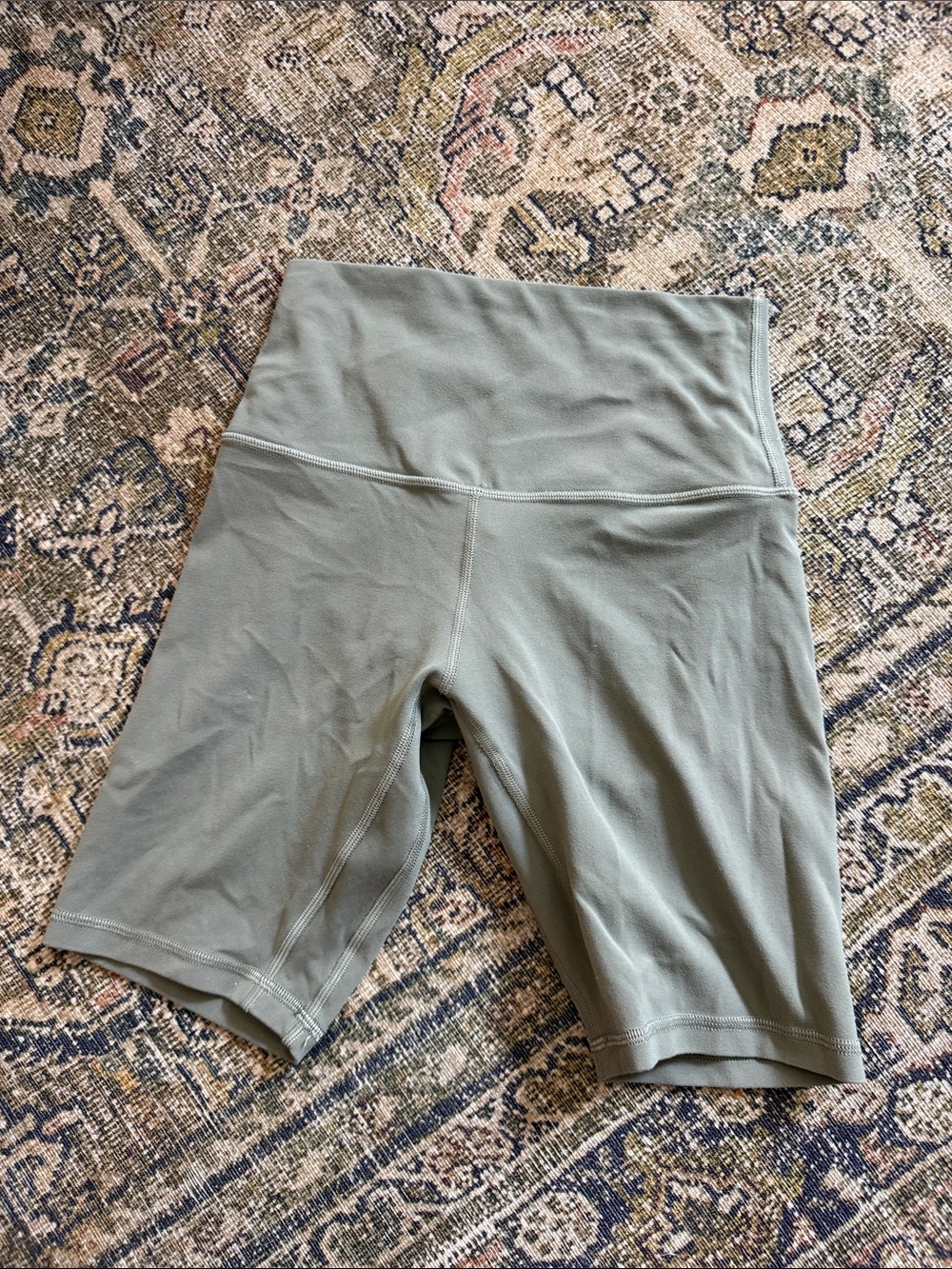 lululemon athletica Olive Green High-Rise Bike Shorts